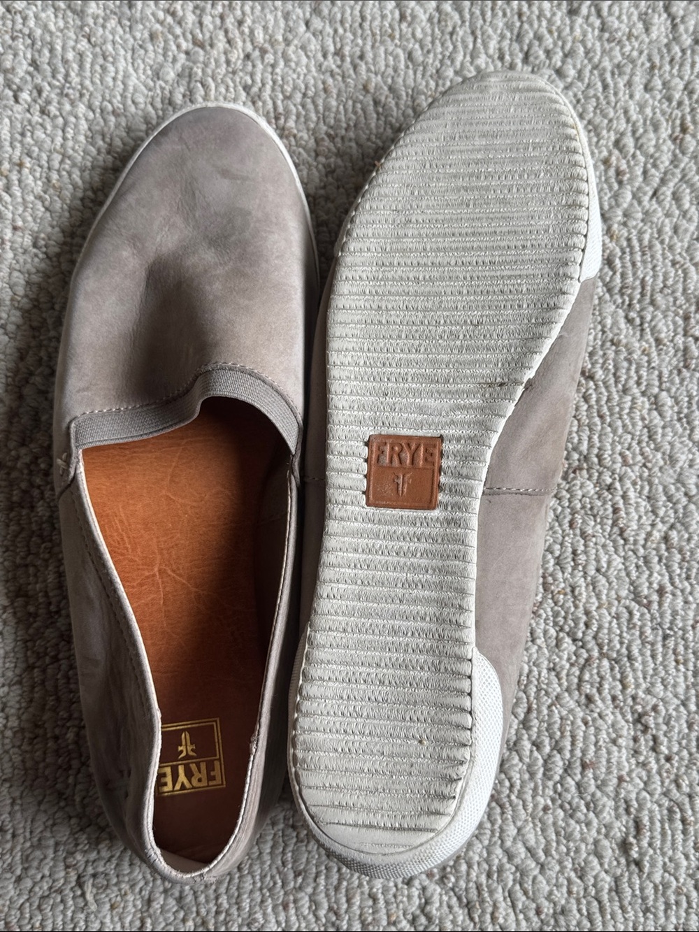 Frye women’s Taupe Suede Slip-On Loafers Size 11 - Picture 2 of 3